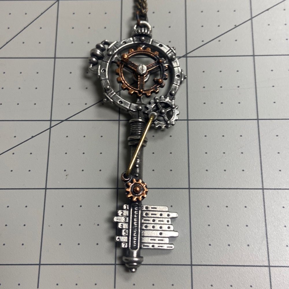 Steampunk Key Alchemy England Pendant 20” Chain